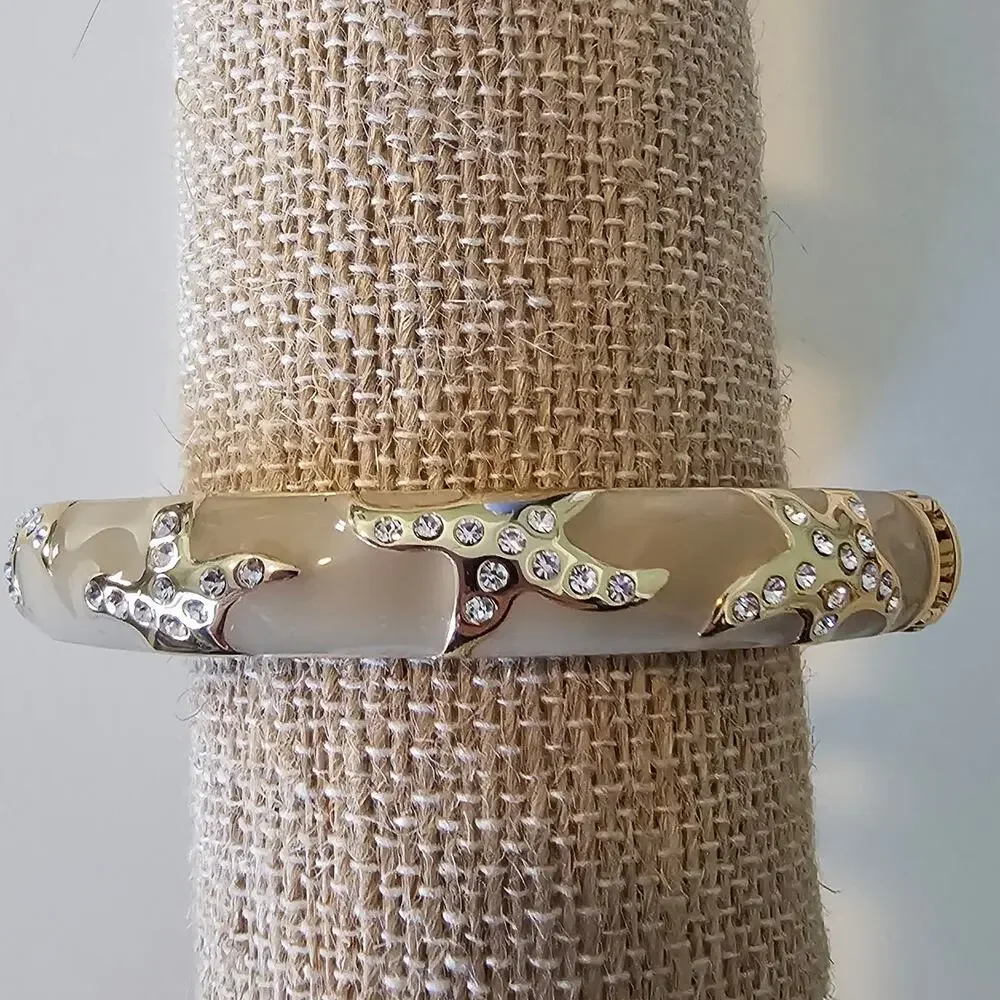 Joan Boyce Enamel Starfish Hinged Bracelet